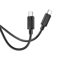 Kábel HOCO X88 - Type-C / Type-C (USB-C) fekete gyorstöltő kábel 1m, 3A, 60W-2