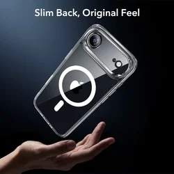 Telefontok iPhone 17 AIR - ESR CLASSIC HYBRID HALOLOCK MagSafe átlátszó hátlap tok + fekete keretes ÜVEGFÓLIA + felhelyezést segítő keret-7