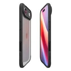 Telefontok iPhone 17 Air - SPIGEN ULTRA HYBRID - átlátszó/fekete szilikon tok-1