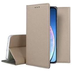 iPhone 11 Pro Telefontok - arany mágneses átlátszó szilikon keretes könyvtok-3