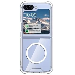 Telefontok Samsung Galaxy Z Flip5 - Plexi Outline - Magsafe kompatibilis, átlátszó műanyag hátlap tok-2