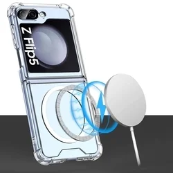Telefontok Samsung Galaxy Z Flip5 - Plexi Outline - Magsafe kompatibilis, átlátszó műanyag hátlap tok-3