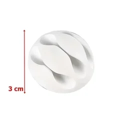 Univerzális 3 klipszes kör kábelrendező, fehér szilikon, ragasztható-1