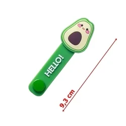 Univerzális Avokádó figurás kábelrendező, zöld szilikon, patentos-1