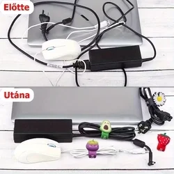 Univerzális Pitaya figurás kábelrendező, lila szilikon, patentos-3