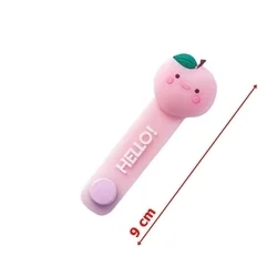 Univerzális Barack figurás kábelrendező, pink szilikon, patentos-1