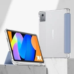 Tablettok Lenovo Idea Tab 11 coll (TB-336) - kék smart case tablet tok, áttetsző hátlappal, ceruza tartóval-2