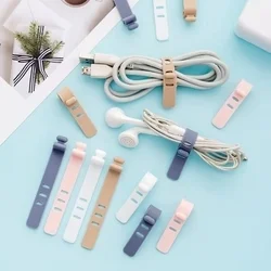 Kábelrendező - 3db pink, szilikon kábelrendező szalag-4