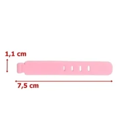 Kábelrendező - 3db pink, szilikon kábelrendező szalag-1