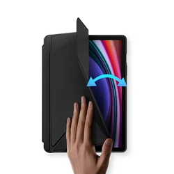 Tablettok Samsung Galaxy Tab S10 FE 10.9 coll (SM-X520, SM-X526) - DUX DUCIS Magi fekete ütésálló tok, ceruzatartóval-7