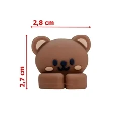 Univerzális barna maci kábelrendező, szilikon, ragasztható-1