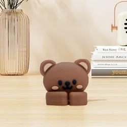 Univerzális barna maci kábelrendező, szilikon, ragasztható-2