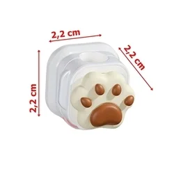 Univerzális mancs figurás, mágneses kábelrendező, fehér/barna, ragasztható-1