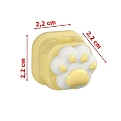 Univerzális mancs figurás, mágneses kábelrendező, citromsárga, ragasztható-1
