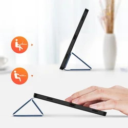 Tablettok Samsung Galaxy Tab S10 FE 10,9 coll (SM-X520, SM-X526) - DUX DUCIS DOMO kék smart case ceruza tartóval-10