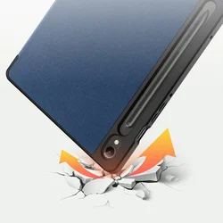 Tablettok Samsung Galaxy Tab S10 Lite 10.9 coll (SM-X400, SM-X406) - DUX DUCIS DOMO kék smart case ceruza tartóval-8