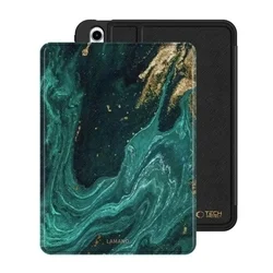 Tablettok iPad 2025 11 coll (iPad 11) - LAMANO VERDE AURA mintás smart case, ceruza tartóval-3