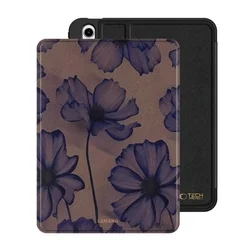 Tablettok iPad 10.9 (iPad 10) - LAMANO VELVET NIGHT mintás smart case, ceruza tartóval-3