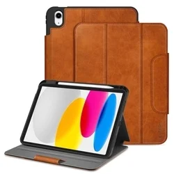 Tablettok iPad 10.9 (iPad 10) - Tech-Protect Polár - barna smart case, ceruza tartóval-2