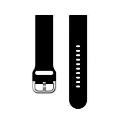 Okosóra szilikon szíj - Samsung Galaxy Watch 3 (45 mm) szíj - Strap - fekete szilikon szíj (szíj szélesség: 22 mm)-1