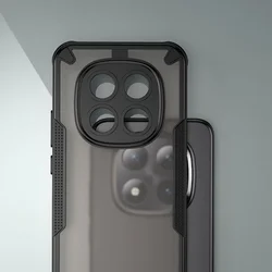 Telefontok Xiaomi Redmi Note 15 Pro+ Plus 5G - Tech-Protect RUGGED SHIELD műanyag hátlap tok, fekete szilikon kerettel-2