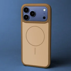 Telefontok Samsung Galaxy S26+ Plus - Frame Thin barna magsafe kompatibilis szilikon tok-2