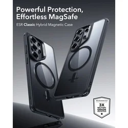 Telefontok Samsung Galaxy S26 Ultra - ESR CLASSIC HYBRID MAGSAFE átlátszó/fekete hátlap tok-1