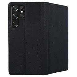 Telefontok Samsung Galaxy S26 Ultra - fekete mágneses szilikon keretes könyvtok-2