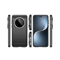 Telefontok Honor Magic8 Lite - CARBON - fekete szilikon hátlap tok-1