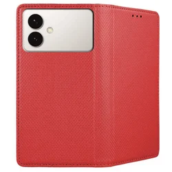 Telefontok Samsung Galaxy S26 Edge - piros mágneses szilikon keretes könyvtok-2