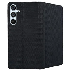 Telefontok Samsung Galaxy A37 5G - fekete mágneses szilikon keretes könyvtok-2