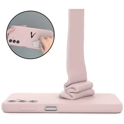 Telefontok Samsung Galaxy A37 5G - púder pink szilikon hátlap tok-2