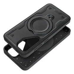 Telefontok Samsung Galaxy A37 5G - FROST ARMOR fekete szilikon tok, kitámasztó ujjgyűrűvel-5