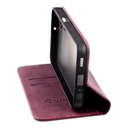 Telefontok Samsung Galaxy A37 5G - Tactical Xproof burgundi szilikon keretes mágneses könyvtok-1