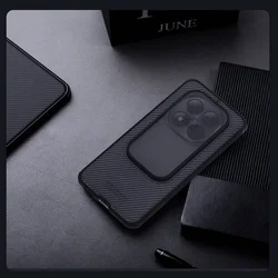 Telefontok Xiaomi Redmi Note 15 Pro+ Plus 5G - Nillkin csúsztatható kameravédős áttetsző / fekete hátlap tok-7