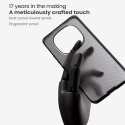 Telefontok Xiaomi Redmi Note 15 Pro+ Plus 5G - Nillkin Super Frosted - áttetsző / fekete hátlap tok-2