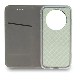 Telefontok Honor Magic8 Lite - Smart Magnetic burgundy szilikon keretes mágneses könyvtok-5