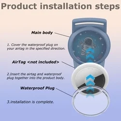 Tech- Protect Nylon Apple Airtag 1/ 2 tok - Asztronauta kék csuklópánt gyerekeknek-3