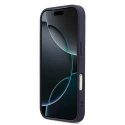 Telefontok iPhone 17 Pro - Karl Lagerfeld Saffiano Leather - Metal K & Karl Logo - MagSafe kompatibilis sötétkék hátlap tok-6