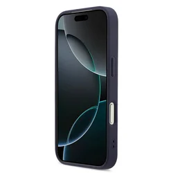 Telefontok iPhone 17 Pro - GUESS - Perforated Logo - MagSafe kompatibilis kék hátlap tok-6