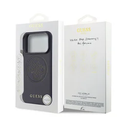 Telefontok iPhone 17 Pro - GUESS - Perforated Logo - MagSafe kompatibilis kék hátlap tok-7