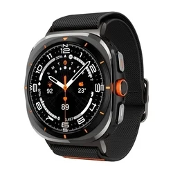 Samsung Galaxy Watch Ultra 2024 / 2025 (47 mm) okosóra szíj - SPIGEN FIT LITE - fekete szilikon szíj-3