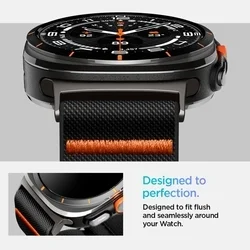 Samsung Galaxy Watch Ultra 2024 / 2025 (47 mm) okosóra szíj - SPIGEN FIT LITE - fekete szilikon szíj-15
