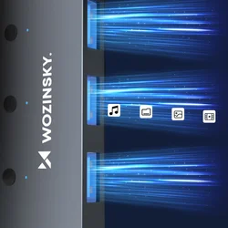 USB-A Hub Wozinsky WHS080YSS 4 x USB-A 3.0 egyedi kapcsolókkal, alumínium házzal, 30 cm-es kábel - szürke-4