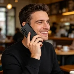  Telefontok Samsung Galaxy S26+ Plus - MagSafe kompatibilis átlátszó hátlap tok, fekete szilikon kerettel-4