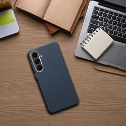 Telefontok Samsung Galaxy S26  - KEVLAR MagSafe kompatibilis kék szilikon hátlap tok-2