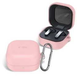 Samsung Galaxy Buds 4 / 4 Pro tartó - pink szilikon karabinerrel-1