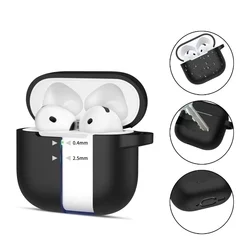 AirPods 4 tartó - fekete szilikon tok, karabinerrel-1