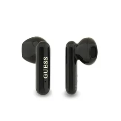 Guess 4G Metal Logo TWS - fekete vezeték nélküli stereo bluetooth headset, töltőtokkal-4