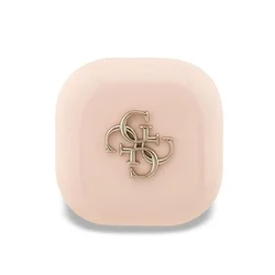 Guess 4G Metal Logo TWS - pink/fehér vezeték nélküli stereo bluetooth headset, töltőtokkal-1